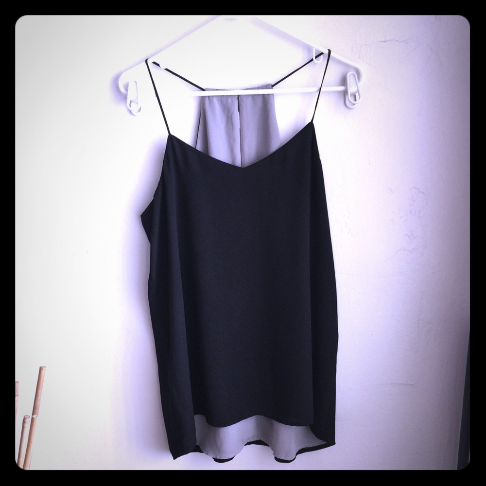 Line Black Top Tank Shirt